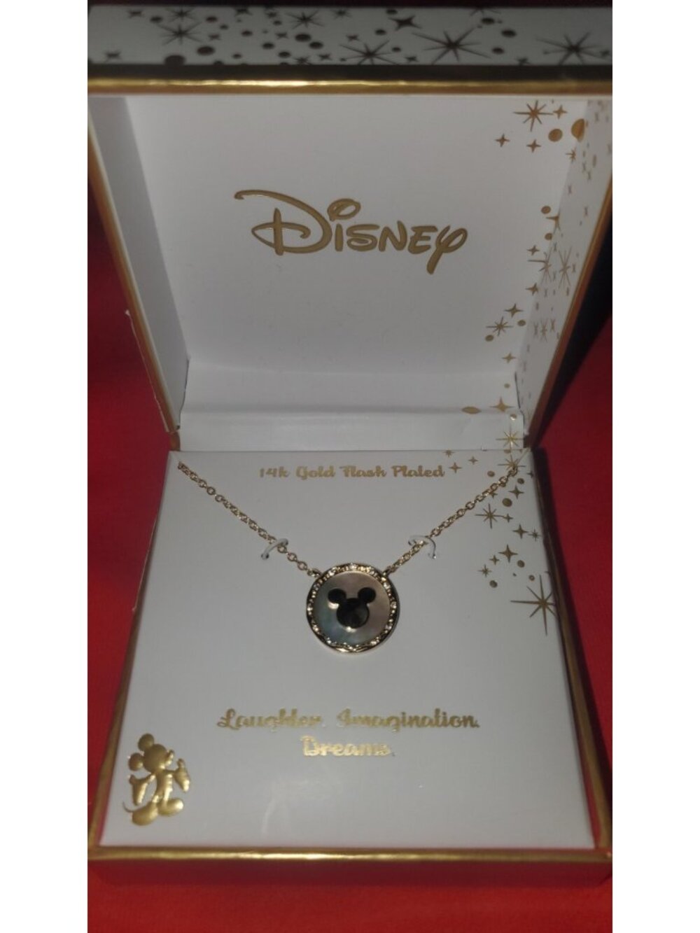 Disney Michey Mouse 14K Gold Flash Plated Beautiful Pendent Necklace